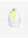 Calvin Klein Vulc Flatform Bold Fluo Sneakers In Pelle Donna Con Zeppa Bianco Taglia 38
