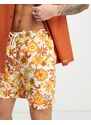 PacSun - Pantaloncini da bagno a fiori anni '60 multicolore