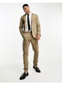 Jack & Jones Premium - Coordinato con giacca da abito e pantaloni slim in jersey beige-Neutro
