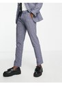 Selected Homme - Pantaloni slim da abito grigio blu a quadri