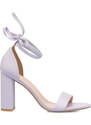 Sandali lilla da donna con tacco a blocco 9 cm e laccetto alla caviglia Lora Ferres