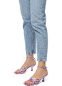 Sandali lilla laminati da donna con tacco 5 cm Swish Jeans