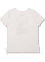T-shirt bianca da donna con stampa Skechers Airbrush Tee