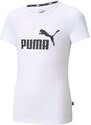 T-shirt bianca da bambina Puma Essentials Youth