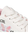 Sneakers bianche da bambina con farfalline e glitter 10 Baci