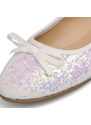 Ballerine bianche da bambina con paillettes Le scarpe di Alice