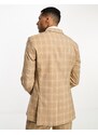 Jack & Jones Premium - Giacca da abito super slim beige a quadri-Neutro