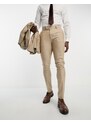 ASOS DESIGN - Oxford - Pantaloni da abito skinny color toffee-Neutro