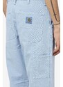 Carhartt WIP Pantalone DOUBLE KNEE in cotone azzurro