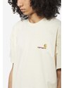 Carhartt WIP T-Shirt SS AMERICAN SCRIPT in cotone crema