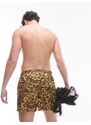 Topman - Pantaloncini da bagno con stampa animalier vivace-Multicolore