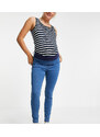 Don't Think Twice Maternity - Chloe - Jeans skinny elasticizzati con fascia sotto il pancione, lavaggio blu medio