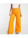 Don't Think Twice DTT Petite - Jeans a fondo ampio arancioni a vita alta-Arancione