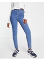 Pull&Bear - Jeans skinny a vita alta blu medio