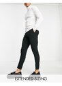 ASOS DESIGN - Pantaloni taglio corto super skinny eleganti neri-Nero