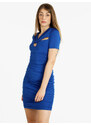 Solada Abito Tubino Donna Drappeggiato Con Manica Corta Vestiti Blu Taglia M/l