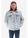 Guess U.S.A. Guess giacca di jeans uomo Kurtka GUESS USA Gusa Blue Denim Sherpa Jacket M2BN00D4S10 F9JJ
