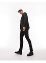 Topman - Giacca da abito super skinny testurizzata, colore nero-Black