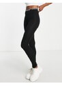 Topshop Tall - Leggings neri con elastico con logo-Nero