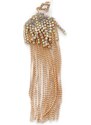 Malu Shoes Orecchini pendenti donna color oro e argento lunghi effetto sfilacciato