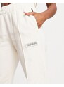 Napapijri - Morgex - Joggers oversize color bianco sporco con logo tono su tono premium