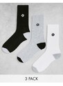 Hurley - Confezione da 3 paia di calzini con stampa-Grigio