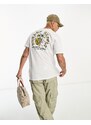 Hurley - T-shirt bianca con stampa "Summer Vibes" sul retro-Bianco