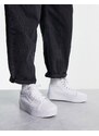 Vans - SK8-Hi - Sneakers bianche con suola rialzata-Bianco