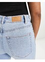 Pull&Bear - Jeans a zampa a vita alta blu medio