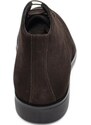Malu Shoes Polacchino uomo invernale in vera pelle camoscio marrone comfort gomma sottile da professionista handmade in italy
