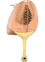 Malu Shoes Decolette' scarpa donna in laminato lucido cocco oro rosa gioiello spilla bussola argento in punta tacco sottile 12 cm