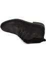 Malu Shoes Polacchino uomo in vera pelle camoscio nero spazzolato alla caviglia comfort gomma sottile handmade in italy