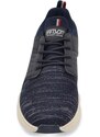 Sneakers HANSON uomo comfort bassa plantare anatomico removibile passeggio sportive monocolore blu LD28027-28