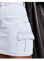 Missyempire - Minigonna di jeans blu con tasche