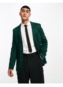 ASOS DESIGN - Blazer in jersey super skinny verde bosco