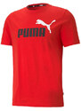 Puma Ess + 2 Col Logo Tee T-shirt Uomo Manica Corta Rosso Taglia L