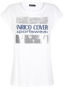 Enrico Coveri Sportswear T-shirt Manica Corta Donna Con Paillettes Bianco Taglia L
