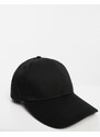 ASOS DESIGN - Cappello con visiera classico nero in cotone