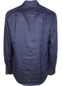 Coveri Collection Camicia Regular Da Uomo In Lino Con Taschino Blu Taglia Xl