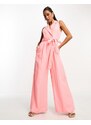 Forever New - Tuta jumpsuit stile blazer rosa chiaro