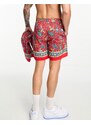 Polo Ralph Lauren - Traveler - Pantaloncini da surf rossi con stampa cachemire in coordinato-Rosso