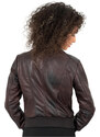 Leather Trend Bomber Donna - Bomber Donna Testa di Moro in vera pelle