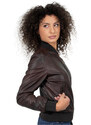 Leather Trend Malesia - Bomber Donna Testa di Moro in vera pelle