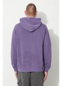 Gramicci felpa in cotone One Point Hooded Sweatshirt uomo colore violetto con cappuccio
