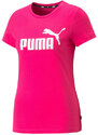 Puma Ess Logo Tee T-shirt Manica Corta Donna Fucsia Taglia L