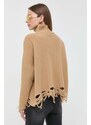 Pinko maglione in lana donna colore marrone