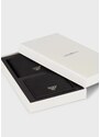 Emporio Armani Gift box con portafoglio e portacarte in pelle rigenerata placchetta aquila