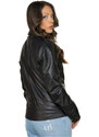 Leather Trend Emma - Chiodo Donna Nero in vera pelle