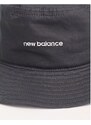 New Balance - Cappello da pescatore antracite con logo lineare-Grigio