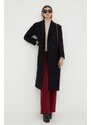 Pinko cappotto in lana colore nero